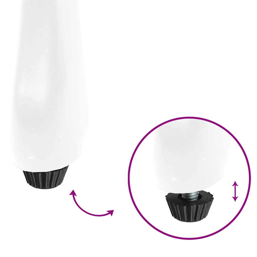 Garden Chair 2 pcs White 39 x 40 x 87cm Aluminium