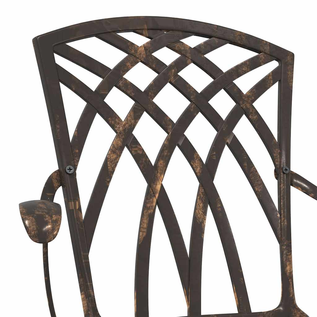 Garden Chair 2 pcs Bronze 53 x 51 x 88.5cm Aluminium