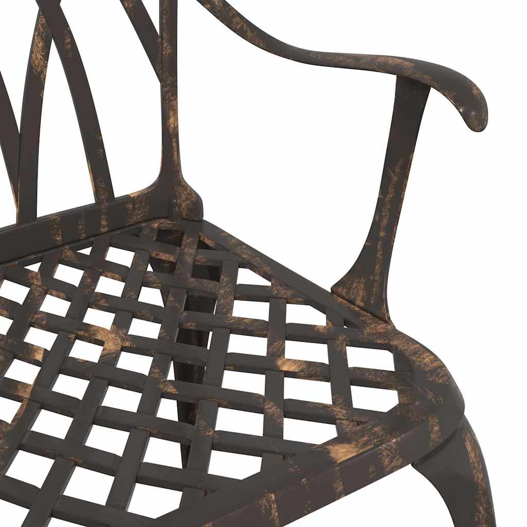 Garden Chair 2 pcs Bronze 53 x 51 x 88.5cm Aluminium