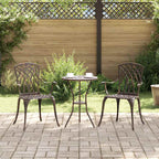Garden Chair 2 pcs Bronze 53 x 51 x 88.5cm Aluminium