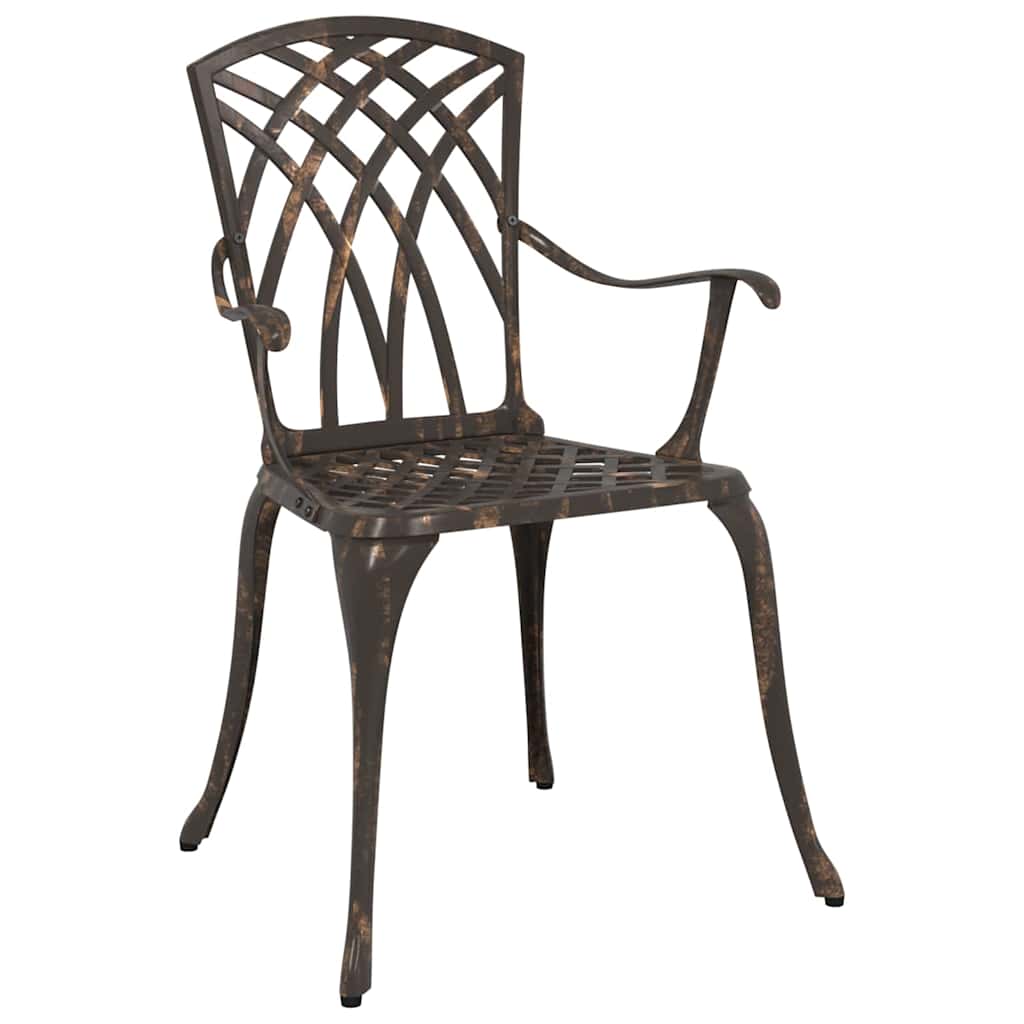 Garden Chair 2 pcs Bronze 53 x 51 x 88.5cm Aluminium
