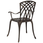 Garden Chair 2 pcs Bronze 53 x 51 x 88.5cm Aluminium