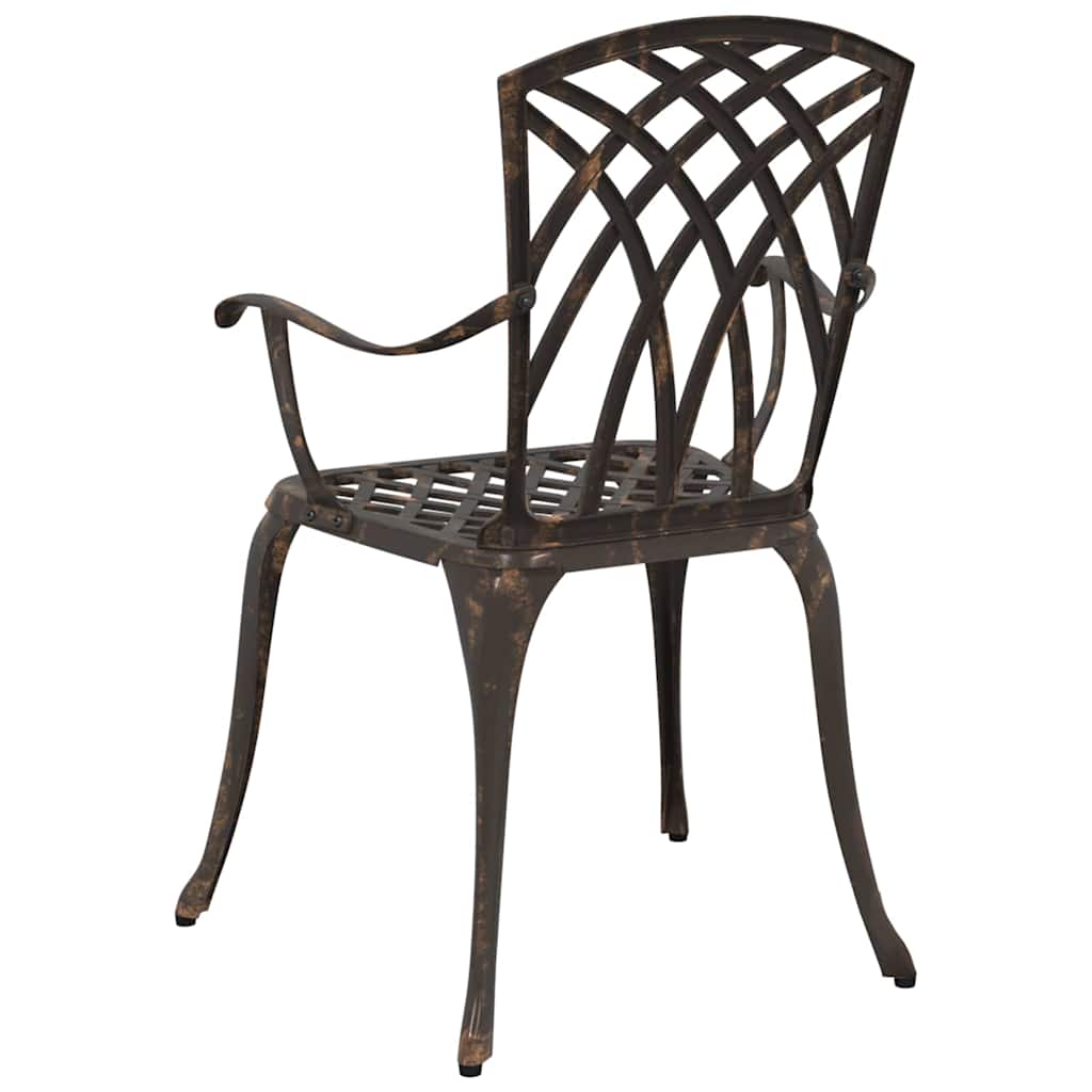 Garden Chair 2 pcs Bronze 53 x 51 x 88.5cm Aluminium