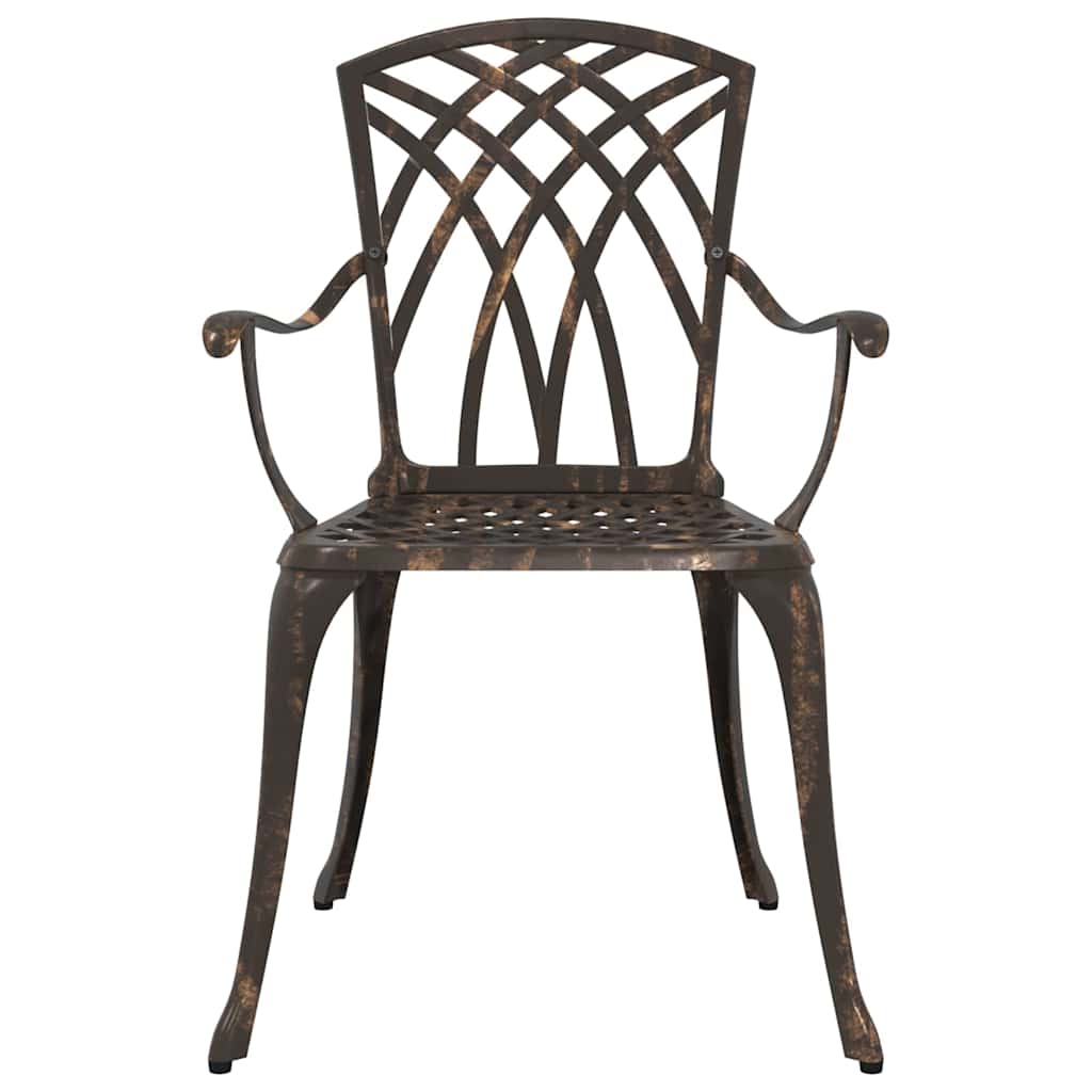 Garden Chair 2 pcs Bronze 53 x 51 x 88.5cm Aluminium