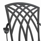 Garden Chair 2 pcs Black 53 x 51 x 88.5cm Aluminium
