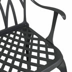 Garden Chair 2 pcs Black 53 x 51 x 88.5cm Aluminium