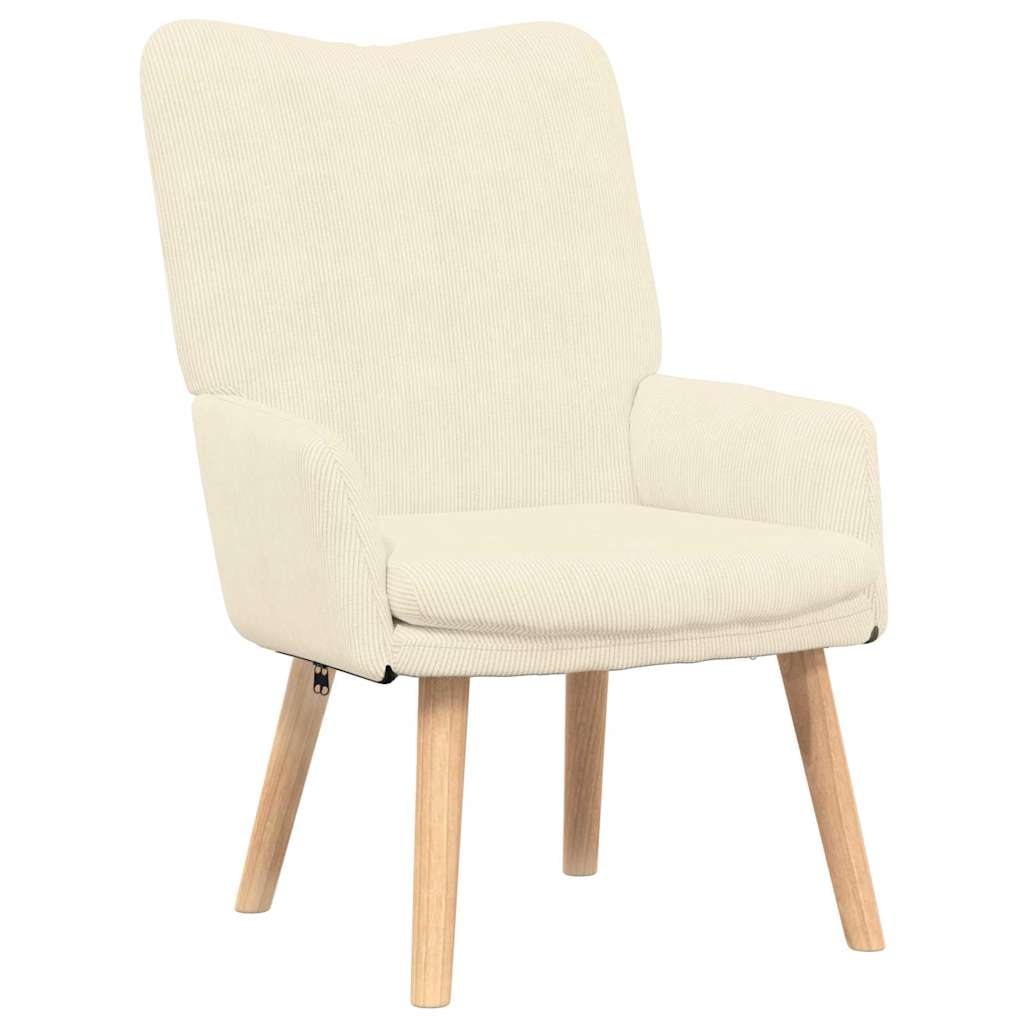 Relaxing Chair Cream 63 x 67 x 94 cm Fabric