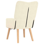 Relaxing Chair Cream 63 x 67 x 94 cm Fabric