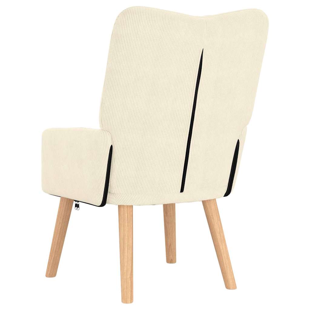 Relaxing Chair Cream 63 x 67 x 94 cm Fabric