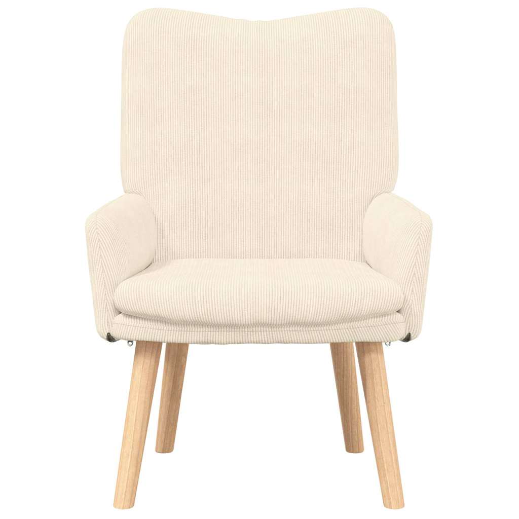 Relaxing Chair Cream 63 x 67 x 94 cm Fabric