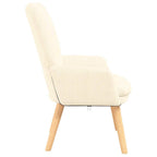 Relaxing Chair Cream 63 x 67 x 94 cm Fabric