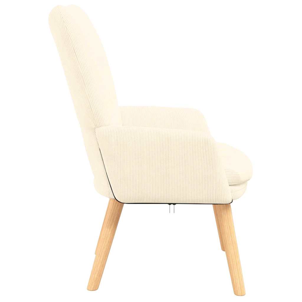 Relaxing Chair Cream 63 x 67 x 94 cm Fabric