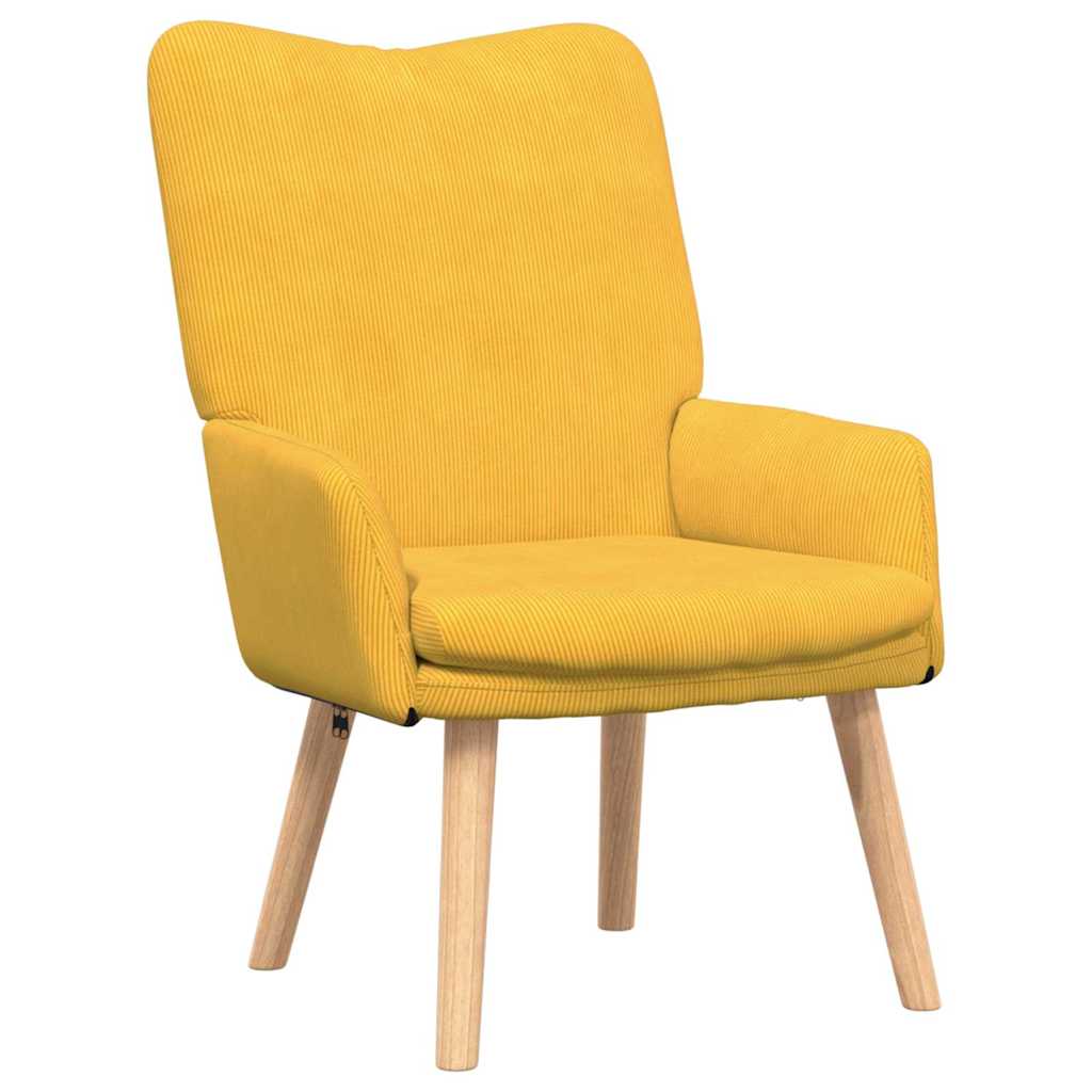 Relaxing Chair Light yellow 63 x 67 x 94 cm Fabric