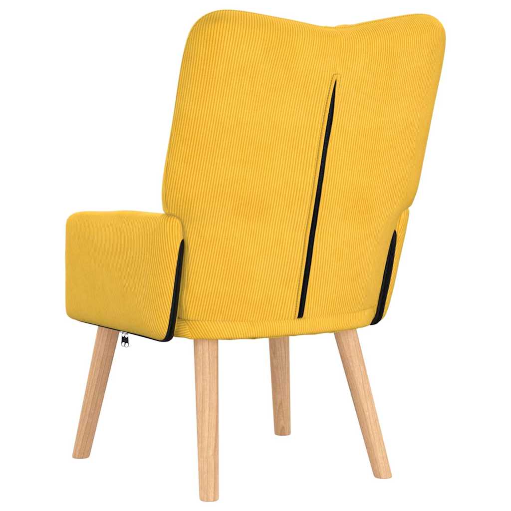 Relaxing Chair Light yellow 63 x 67 x 94 cm Fabric