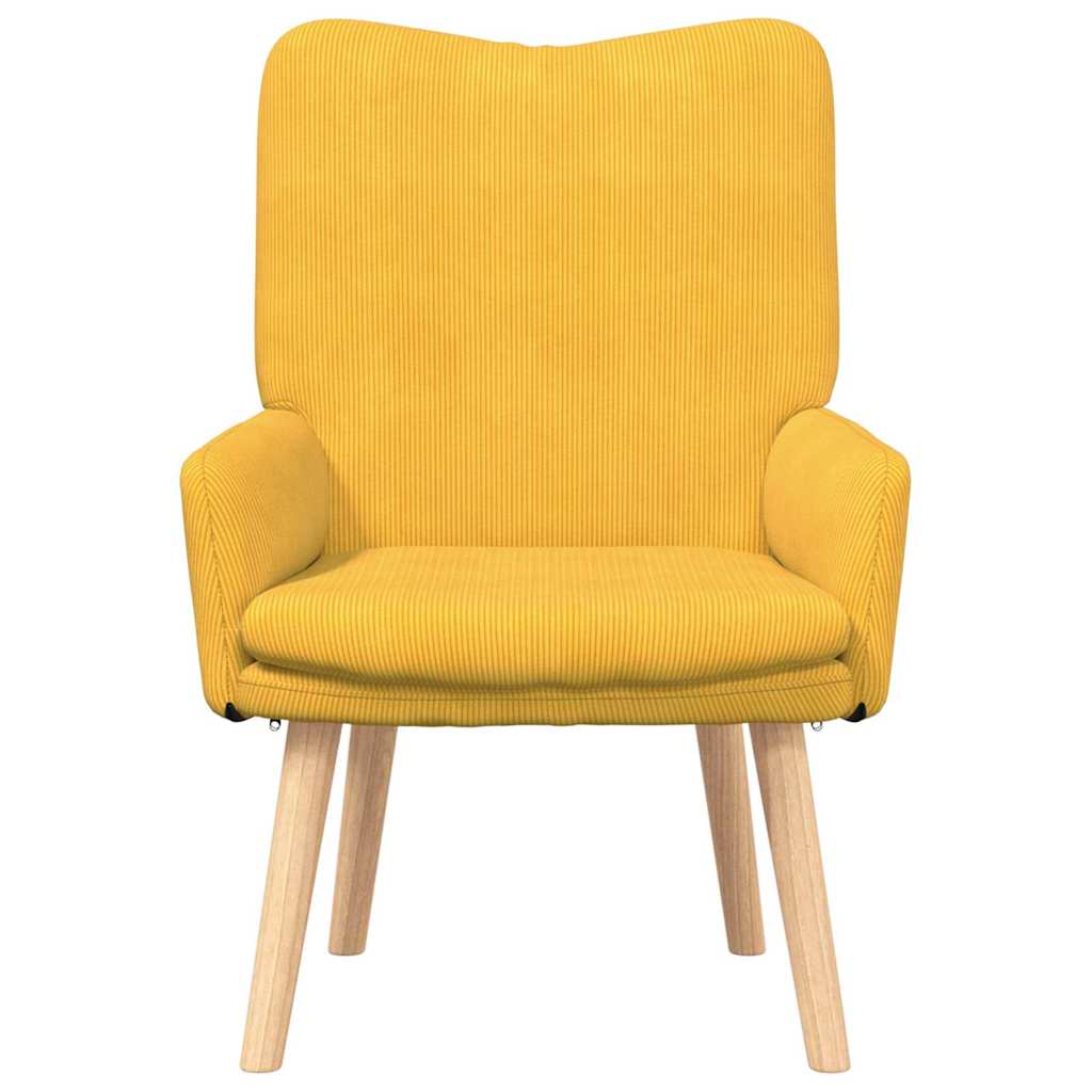 Relaxing Chair Light yellow 63 x 67 x 94 cm Fabric