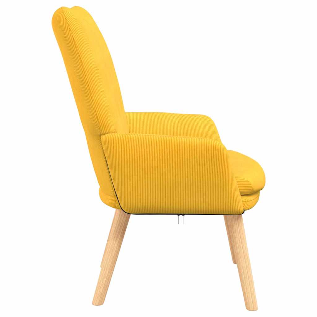 Relaxing Chair Light yellow 63 x 67 x 94 cm Fabric