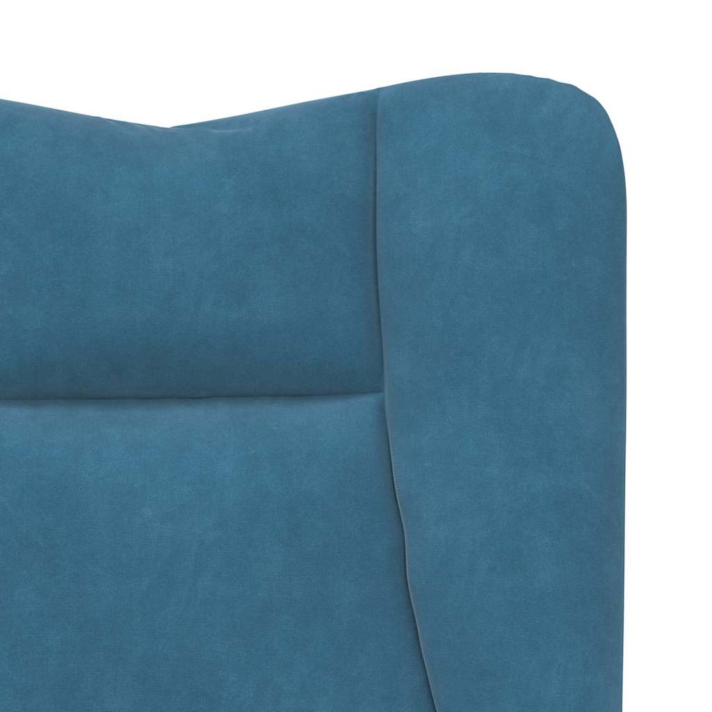Relaxing Chair Blue 63 x 67 x 94 cm Velvet