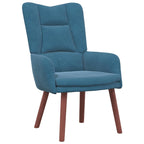 Relaxing Chair Blue 63 x 67 x 94 cm Velvet
