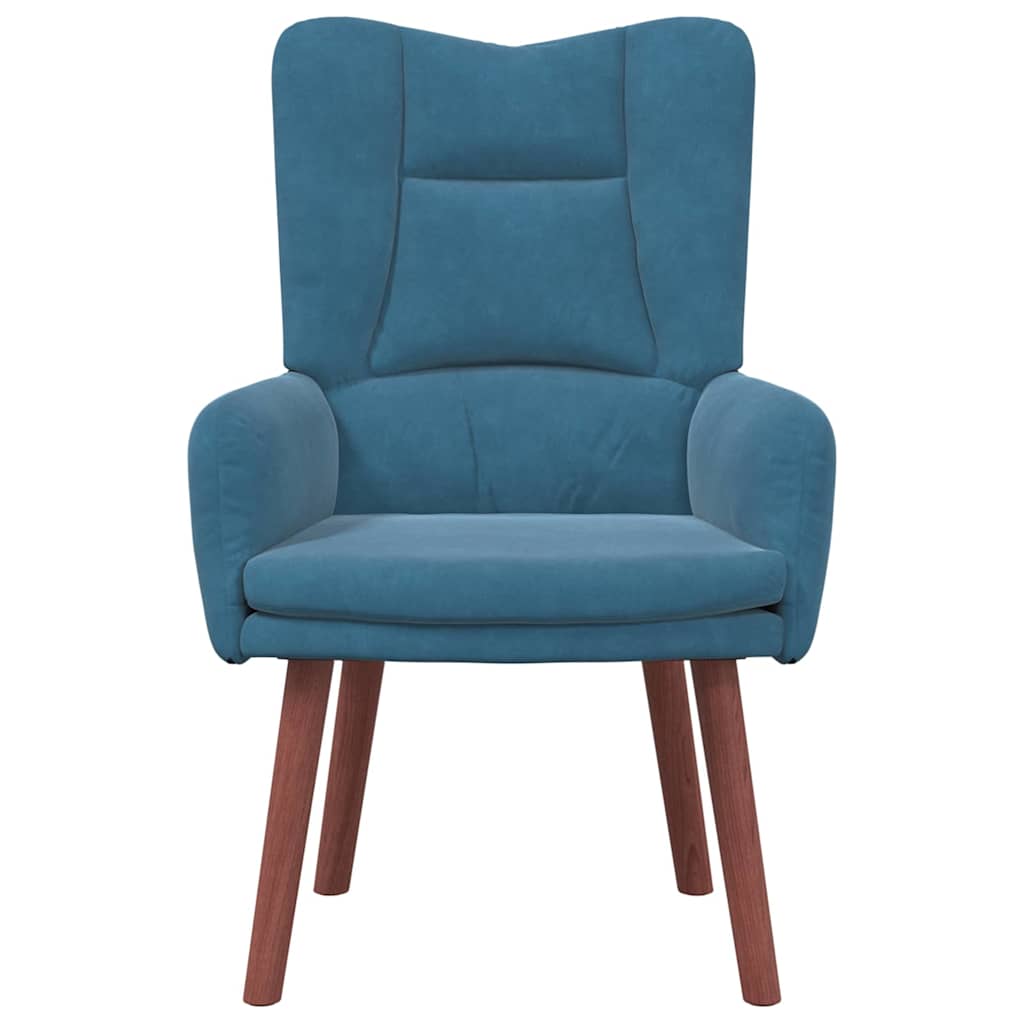Relaxing Chair Blue 63 x 67 x 94 cm Velvet