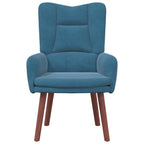 Relaxing Chair Blue 63 x 67 x 94 cm Velvet