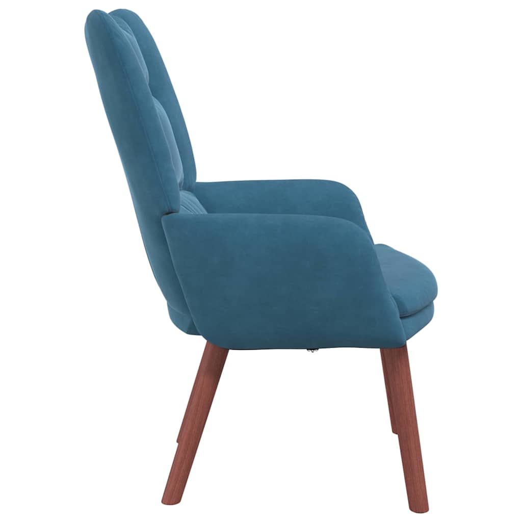 Relaxing Chair Blue 63 x 67 x 94 cm Velvet