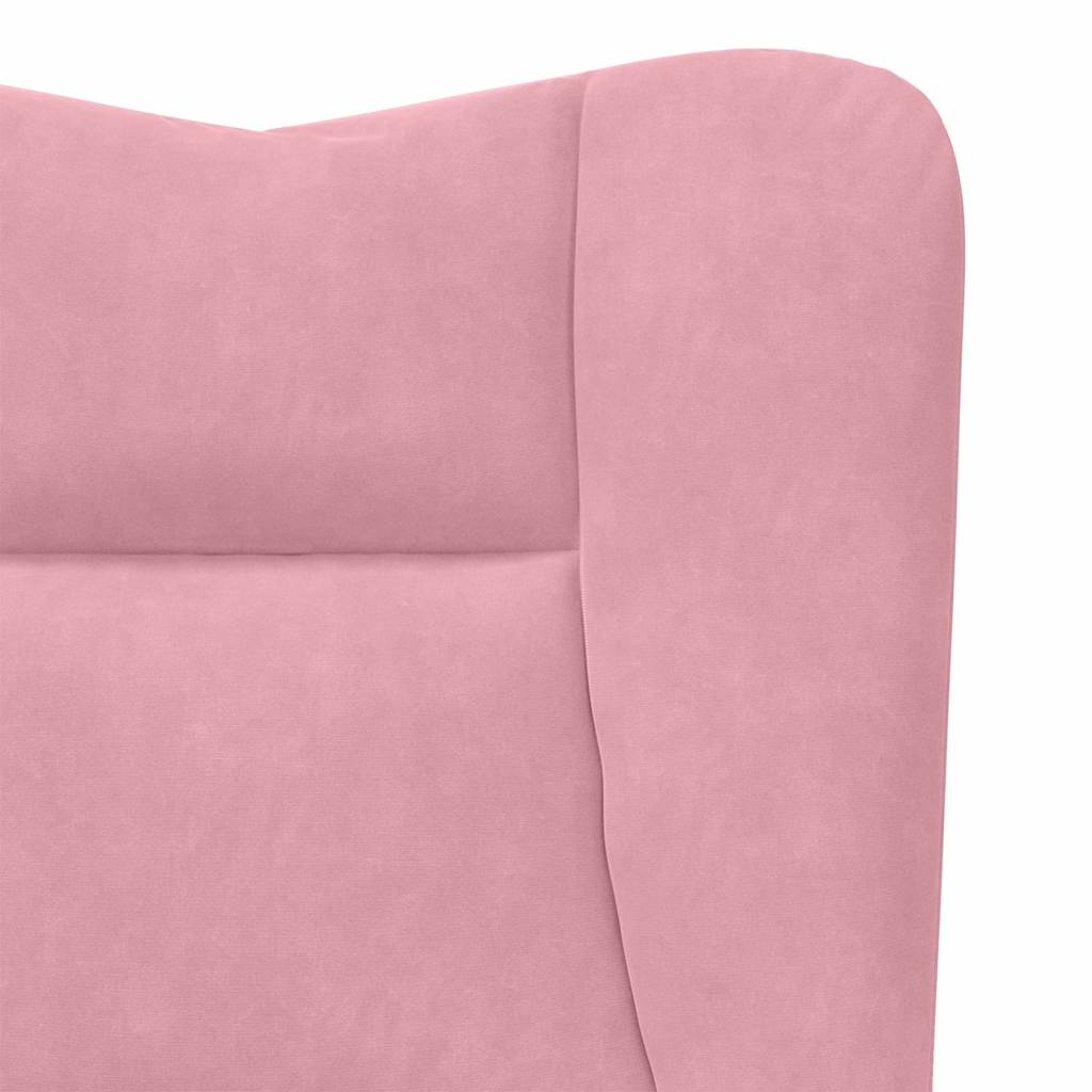 Relaxing Chair Pink 63 x 67 x 94 cm Velvet
