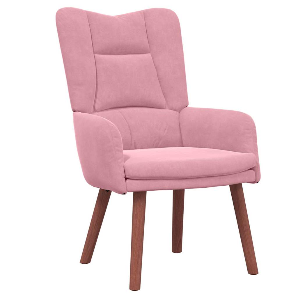 Relaxing Chair Pink 63 x 67 x 94 cm Velvet