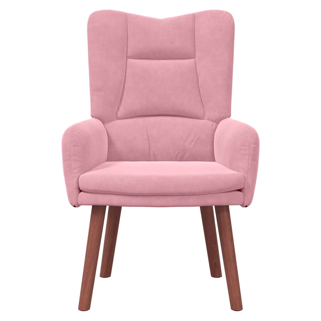 Relaxing Chair Pink 63 x 67 x 94 cm Velvet