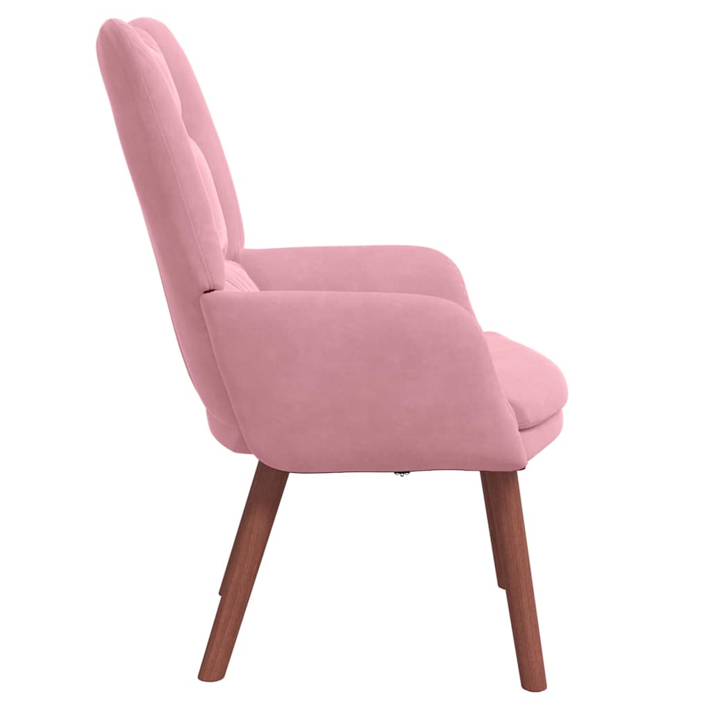 Relaxing Chair Pink 63 x 67 x 94 cm Velvet