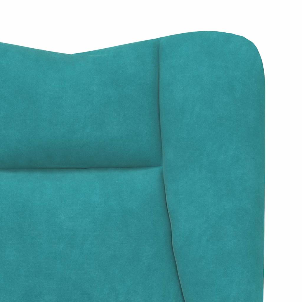 Relaxing Chair Turquoise 63 x 67 x 94 cm Velvet