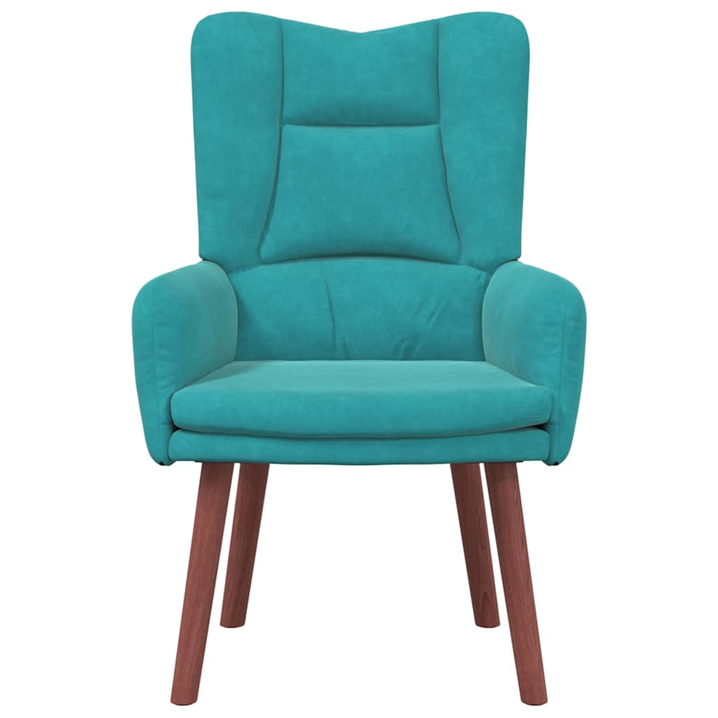 Relaxing Chair Turquoise 63 x 67 x 94 cm Velvet
