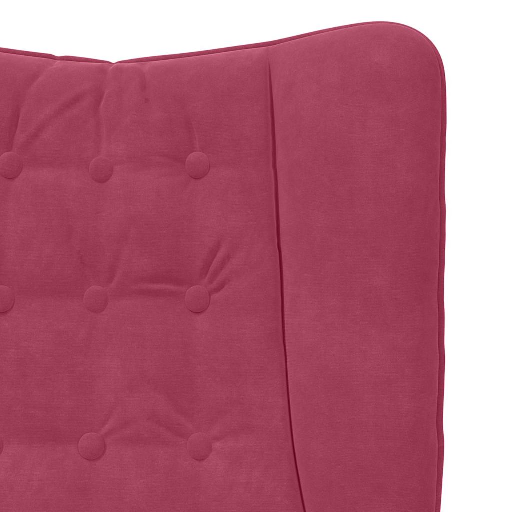 Relaxing Chair Wine red 63 x 67 x 94 cm Velvet