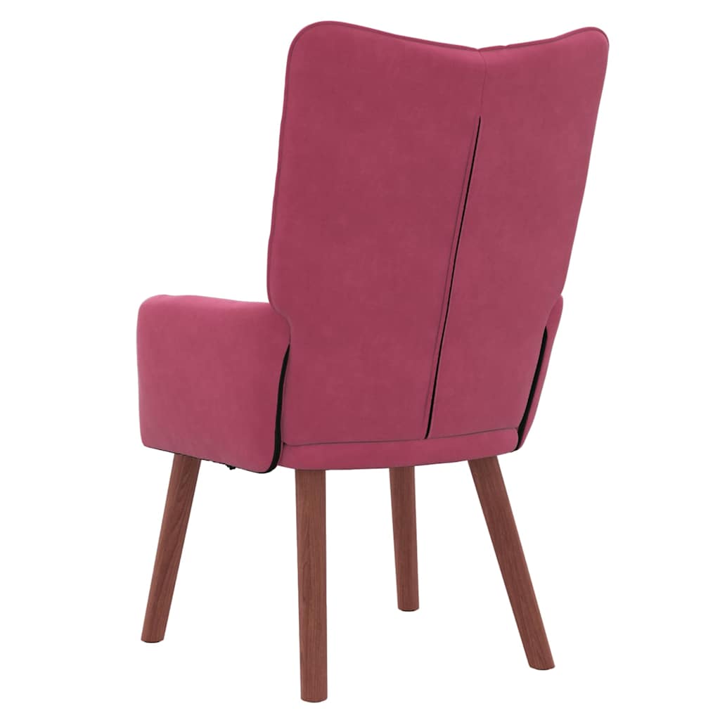 Relaxing Chair Wine red 63 x 67 x 94 cm Velvet
