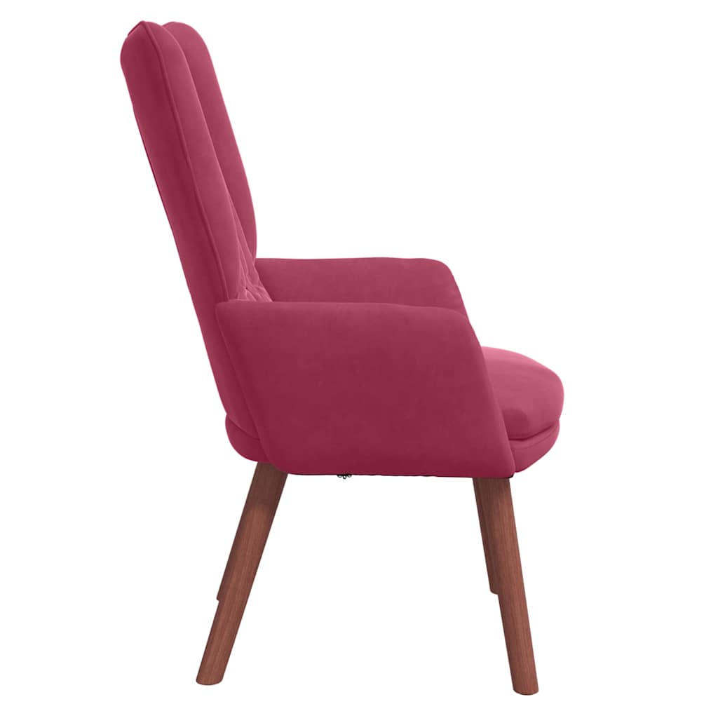 Relaxing Chair Wine red 63 x 67 x 94 cm Velvet