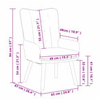 Relaxing Chair Brown 63 x 67 x 94 cm Fabric