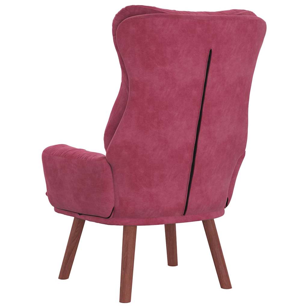 Relaxing Chair Wine Red 69 x 74 x 93 cm Velvet