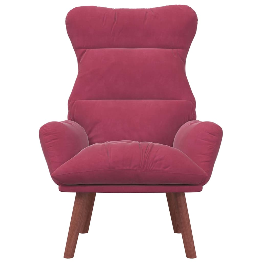 Relaxing Chair Wine Red 69 x 74 x 93 cm Velvet