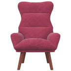 Relaxing Chair Wine Red 69 x 74 x 93 cm Velvet