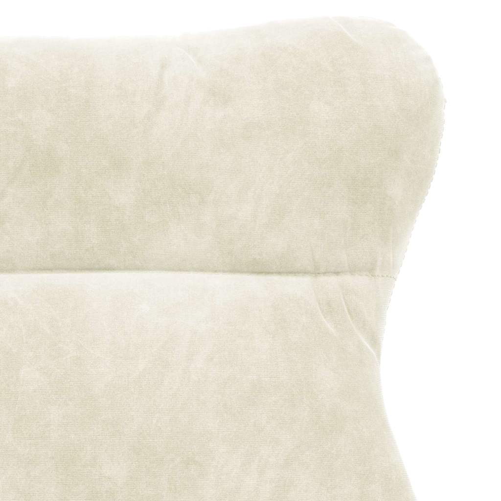 Relaxing Chair Cream 69 x 74 x 93 cm Velvet
