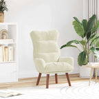 Relaxing Chair Cream 69 x 74 x 93 cm Velvet