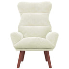 Relaxing Chair Cream 69 x 74 x 93 cm Velvet
