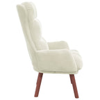 Relaxing Chair Cream 69 x 74 x 93 cm Velvet