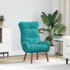 Relaxing Chair Turquoise 69 x 74 x 93 cm Velvet
