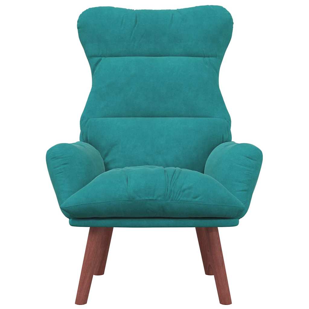 Relaxing Chair Turquoise 69 x 74 x 93 cm Velvet