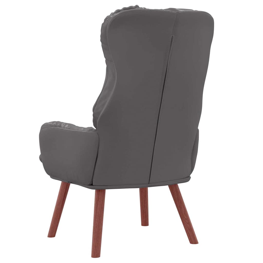 Relaxing Chair Grey 69 x 74 x 93 cm Faux leather