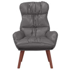 Relaxing Chair Grey 69 x 74 x 93 cm Faux leather