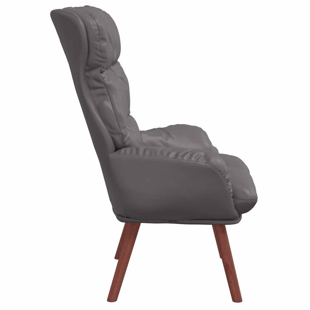 Relaxing Chair Grey 69 x 74 x 93 cm Faux leather