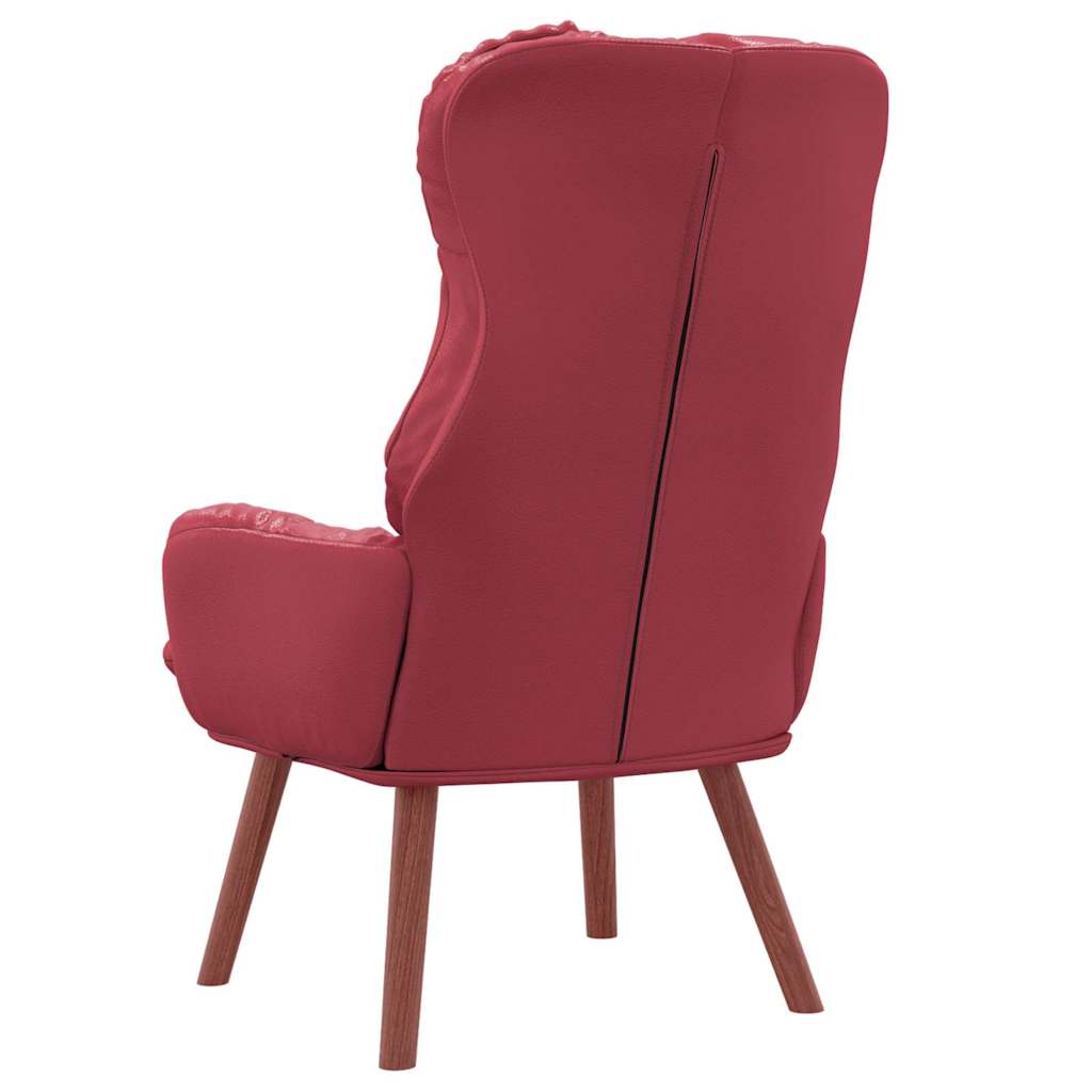 Relaxing Chair Wine red 69 x 74 x 93 cm Faux leather