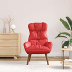 Relaxing Chair Red 69 x 74 x 93 cm Faux leather