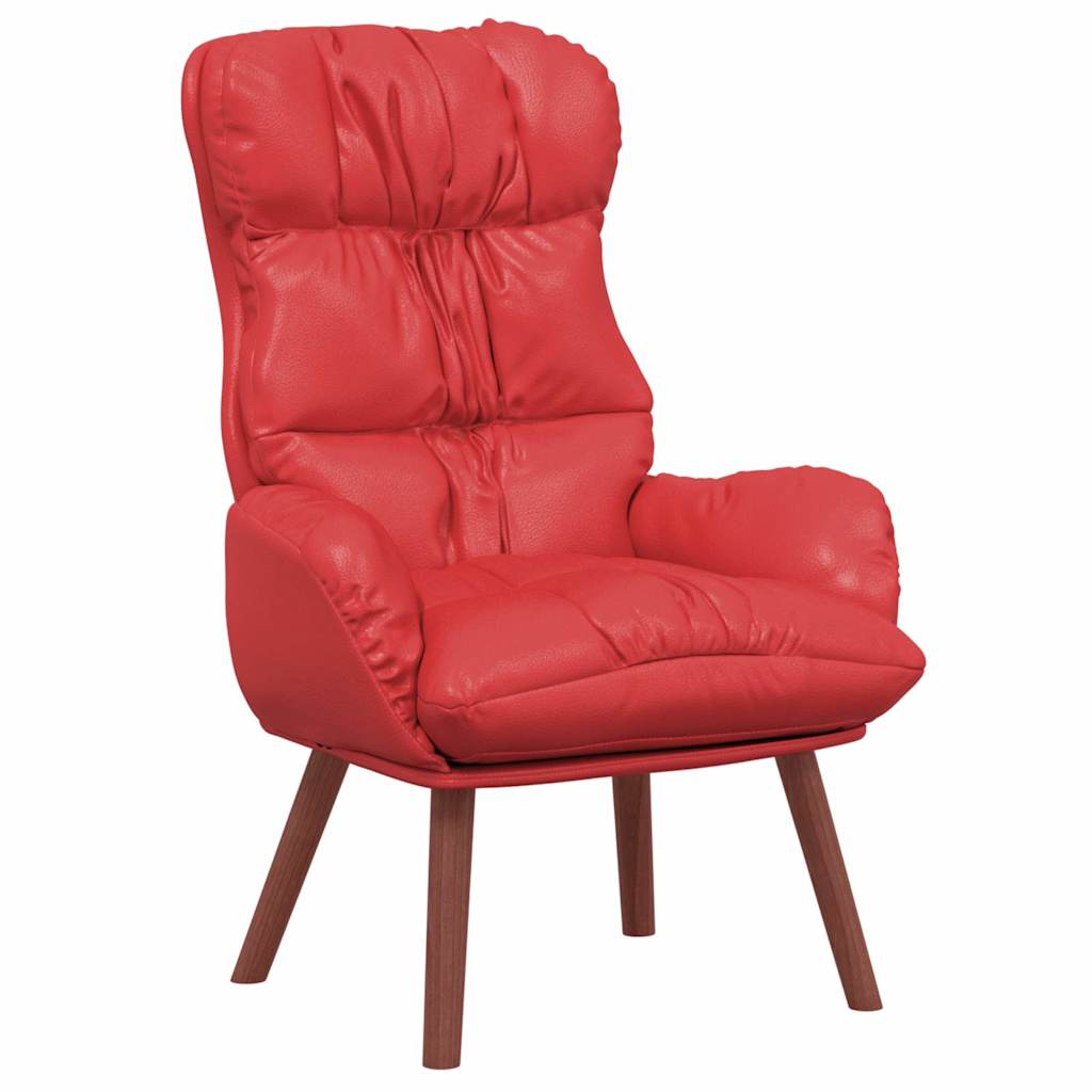 Relaxing Chair Red 69 x 74 x 93 cm Faux leather